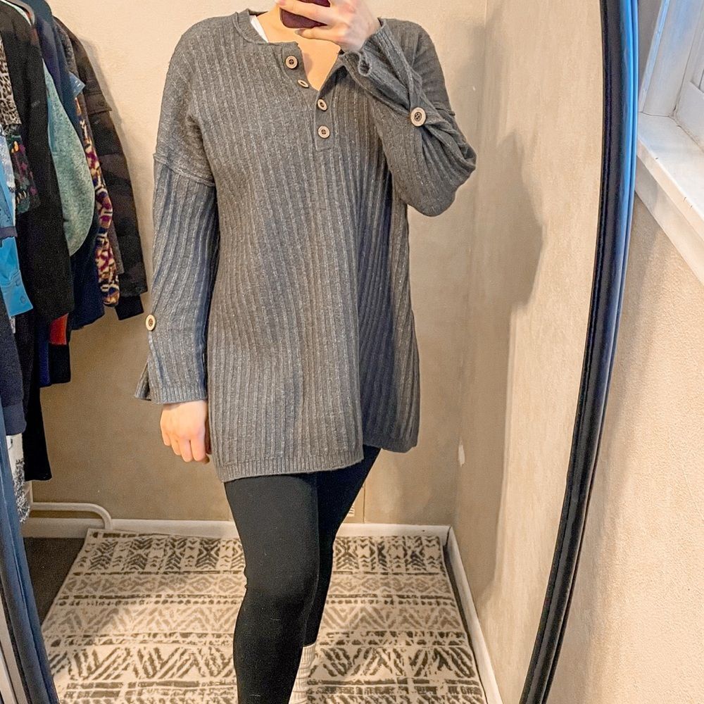Free People Around The Clock Henley Pullover XS